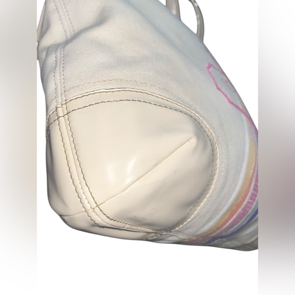 Coach Poppy 19615 Placed Legacy Stripe Tote! VINTAGE AND RARE🔥 canvas/leather - Picture 11 of 15